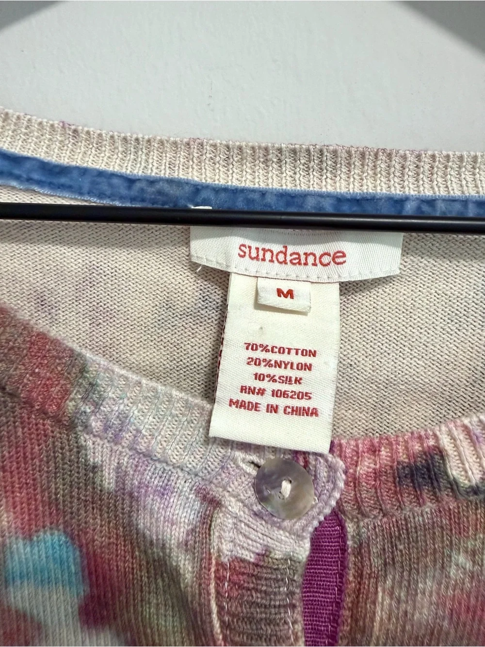 Sundance Floral Tie Dye Button Front Cardigan